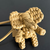 BOTTEGA VENETA 25S DAMEN ELEPHANT CHARM IN WARM GOLDENROD CALFSKIN