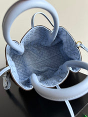 BOTTEGA VENETA 25S SMALL PINACOTECA REVERSIBLE BAG 24 IN LIGHT BLUE CALFSKIN