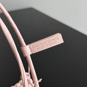 BOTTEGA VENETA 25S CAT CHARM IN LIGHT PINK CALFSKIN