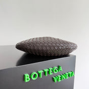 BOTTEGA VENETA 25S VENETO BAG 27 IN DARK BROWN CALFSKIN SILVER HARDWARE