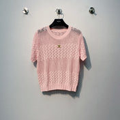 CELINE 26S LOGO SHORT SLEEVE KNITTED TOP 179