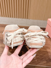 DIOR 26S LOW TOP SNEAKERS IN LIGHT PINK SUEDE