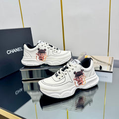 TRAINERS SNEAKER IN WHITE CALFSKIN WITH STICKER 238626