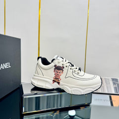 TRAINERS SNEAKER IN WHITE CALFSKIN WITH STICKER 238629