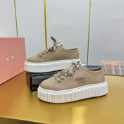 WASH SNEAKER IN DARK BEIGE DENIM