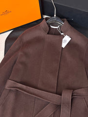 HERMES 25S REVERSIBLE LONG CASHMERE COAT 237