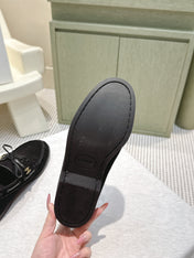 CELINE 26S LACE-UP LOAFERS IN BLACK SUEDE