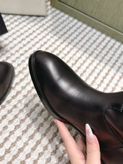 CHANEL 25S MID-CALF BOOTS IN BLACK CALFSKIN