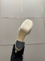 DIOR 26S HIGH HEEL SANDALS 120 MM IN WHITE SATIN