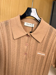 MIUMIU KNITTED POLO SHIRT STYLE 246