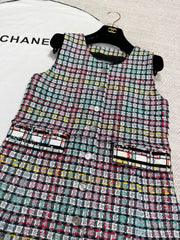 CC 25 Plaid Dress Multicolor Cotton