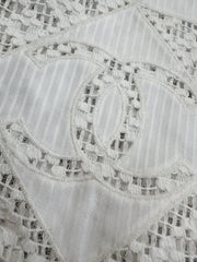 CC 25 Appliqué Short Sleeves T-shirt White Cotton