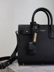 YSL 25S SAC DE JOUR 22 IN BLACK SUPPLE GRAINED CALFSKIN GOLD HARDWARE