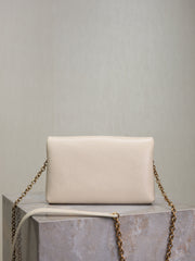 YSL 25S CALYPSO MINI 19 IN BLANC VINTAGE LAMBSKIN GOLD HARDWRE
