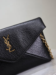 YSL 25S CALYPSO MINI 19 IN BLACK LAMBSKIN GOLD HARDWARE