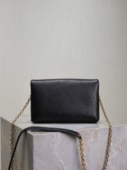 YSL 25S CALYPSO MINI 19 IN BLACK LAMBSKIN GOLD HARDWARE