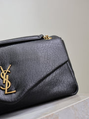 YSL 25S CALYPSO 30 IN BLACK GRAINED CALFSKIN GOLD HARDWARE