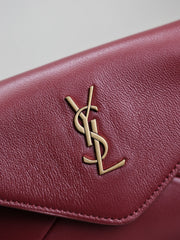 YSL 25S CALYPSO MINI 19 IN BURGUNDY CALFSKIN GOLD HARDWRE