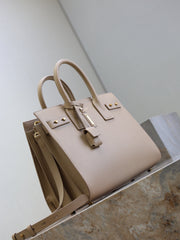 YSL 25S SAC DE JOUR GM 32 IN DARK BEIGE SUPPLE GRAINED CALFSKIN