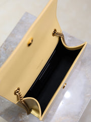 YSL 25S KATE BAG 20 IN GOLD METALLIC CALFSKIN GOLD HARDWRE