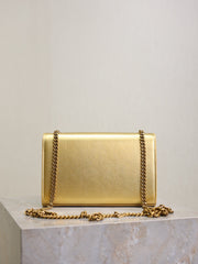 YSL 25S KATE BAG 20 IN GOLD METALLIC CALFSKIN GOLD HARDWRE