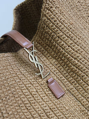 YSL 25S LE 5 À 7 BEA 50 IN NATURAL BROWN CORD AND CALFSKIN GOLD HARDWRE