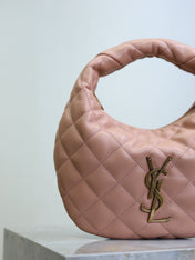YSL 25S ICARINO 17 IN HORTENSIA QUILTED CALFSKIN GOLD HARDWRE