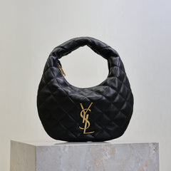 YSL 25S ICARE BABY 17 IN BLACK QUILTED CALFSKIN GOLD HARDWRE