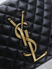 YSL 25S ICARE HOBO 44 IN BLACK QUILTED CALFSKIN GOLD HARDWRE