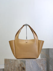 YSL 25S LE 5 À 7 BEA 50 IN DARK CARAMEL CALFSKIN GOLD HARDWRE