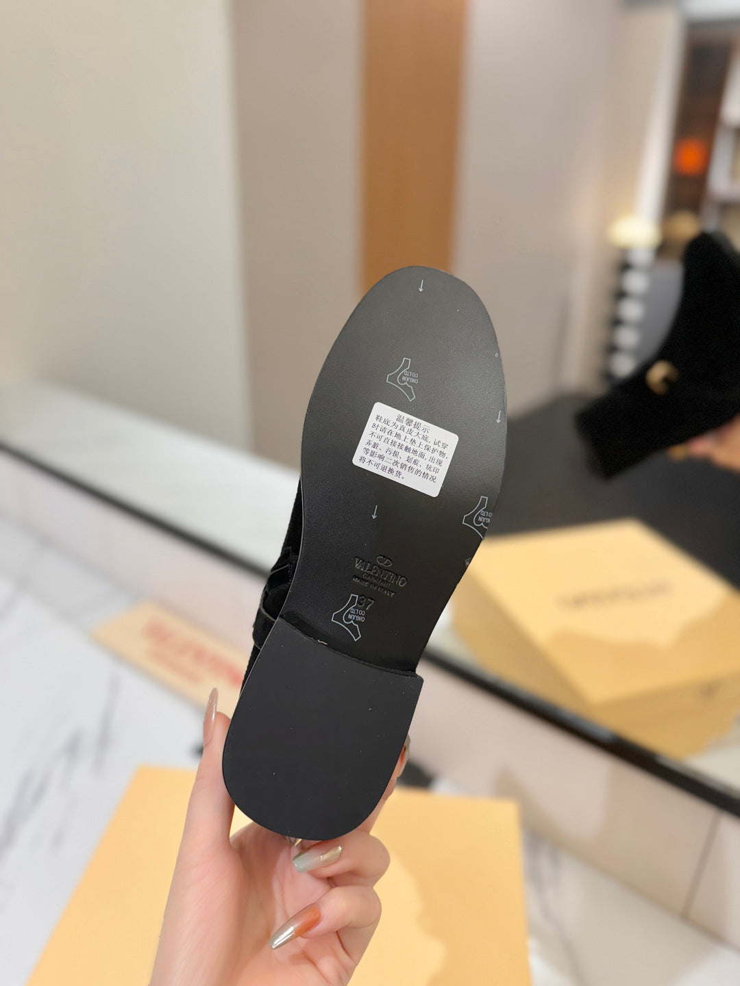 VALENTINO 25S PATTIE ANKLE BOOTS IN BLACK SUEDE WITH GOLD HARDWARE