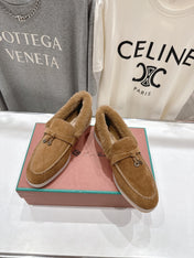 LP 25S SUMMER CHARMS WALK LOAFERS IN BROWN SUEDE AND FLEECE