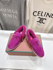LP 25S SUMMER CHARMS WALK LOAFERS IN FUCHSIA SUEDE AND FLEECE