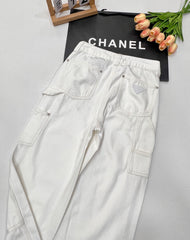 PRADA 25S DENIM WIDE-LEG PANTS 372