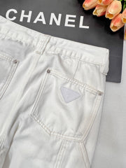 PRADA 25S DENIM WIDE-LEG PANTS 372