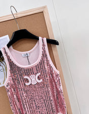 CELINE 26S SEQUIN KNIT TANK TOP 141