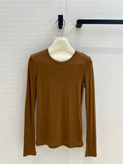 Loewe Long-sleeve T-shirt Olive Brown Lyocell