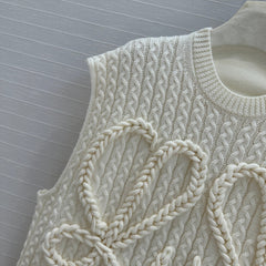 Loewe Knitted Vest Ivory Wool