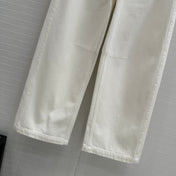 Loewe 25 Sickle Jeans White Denim Cotton