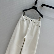 Loewe 25 Sickle Jeans White Denim Cotton