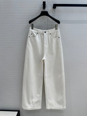 Loewe 25 Sickle Jeans White Denim Cotton