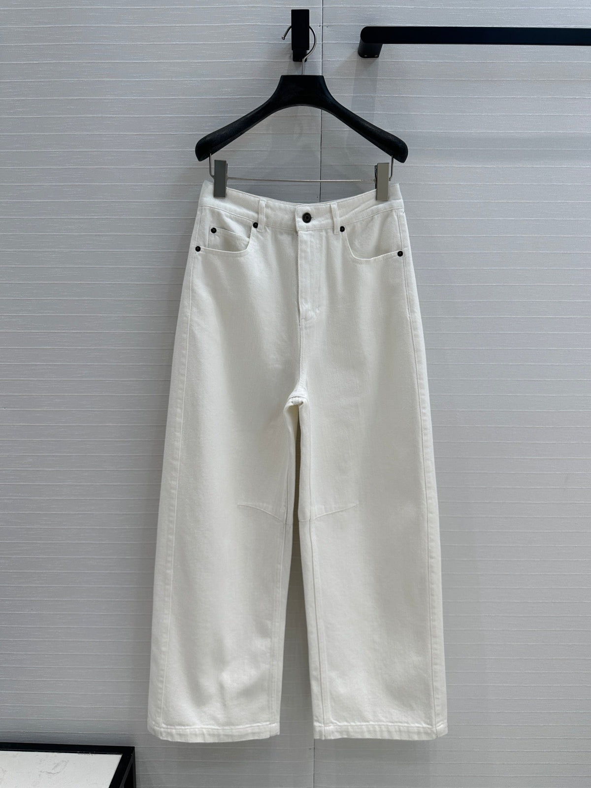 Loewe 25 Sickle Jeans White Denim Cotton