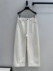 Loewe 25 Sickle Jeans White Denim Cotton