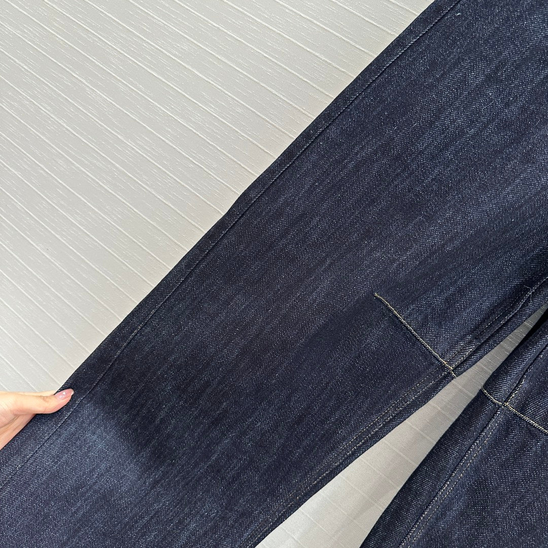 Loewe 25 Sickle Jeans Dark Blue Denim Cotton