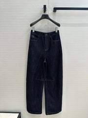 Loewe 25 Sickle Jeans Dark Blue Denim Cotton