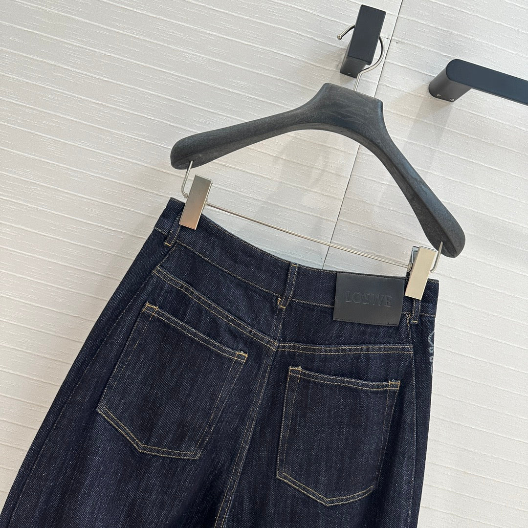 Loewe 25 Sickle Jeans Dark Blue Denim Cotton