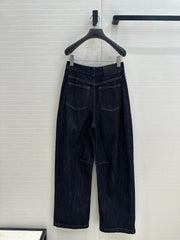 Loewe 25 Sickle Jeans Dark Blue Denim Cotton