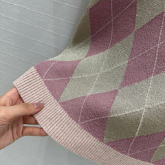 Gucci 25 Short-sleeved Knitted Sweater Pink Wool