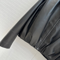 Loewe Draped Jacket Black Lambskin
