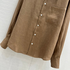 LP BROWN LINEN SHIRT 264294